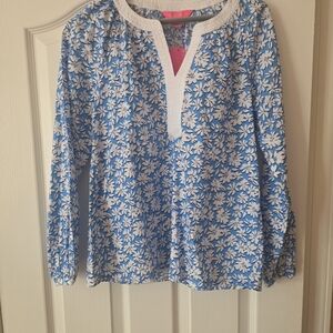Lilly Pulitzer Blue and White Camryn Tunic
